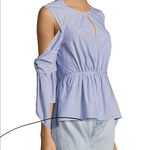 Philip Lim Cold Shoulder Stripes Blouse